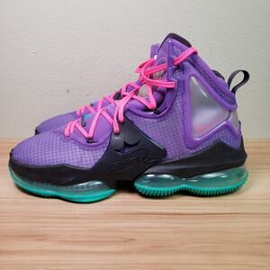 Adidas Men's 9 LeBron 19 DJ Bron Basketball Shoes Purple Teal Bold Streetwear